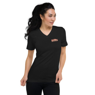 Script Short Sleeve V-Neck "T-Shirt"